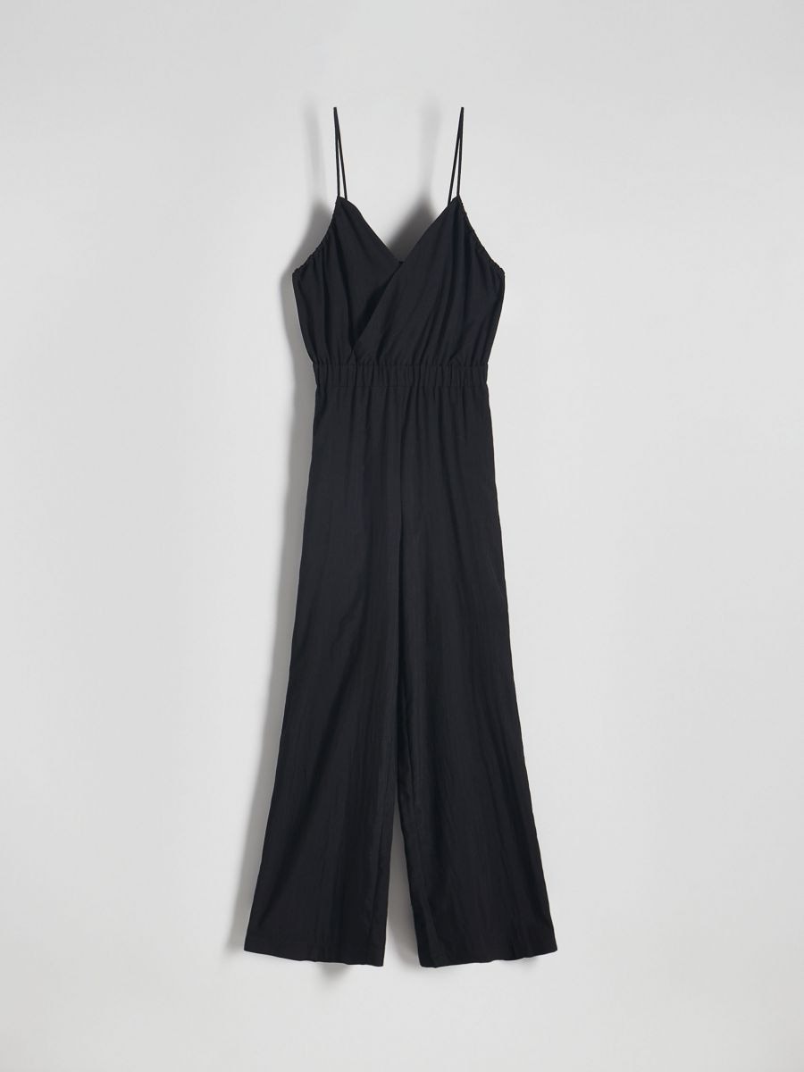 Wrap front viscose rich jumpsuit - black - RESERVED - 5