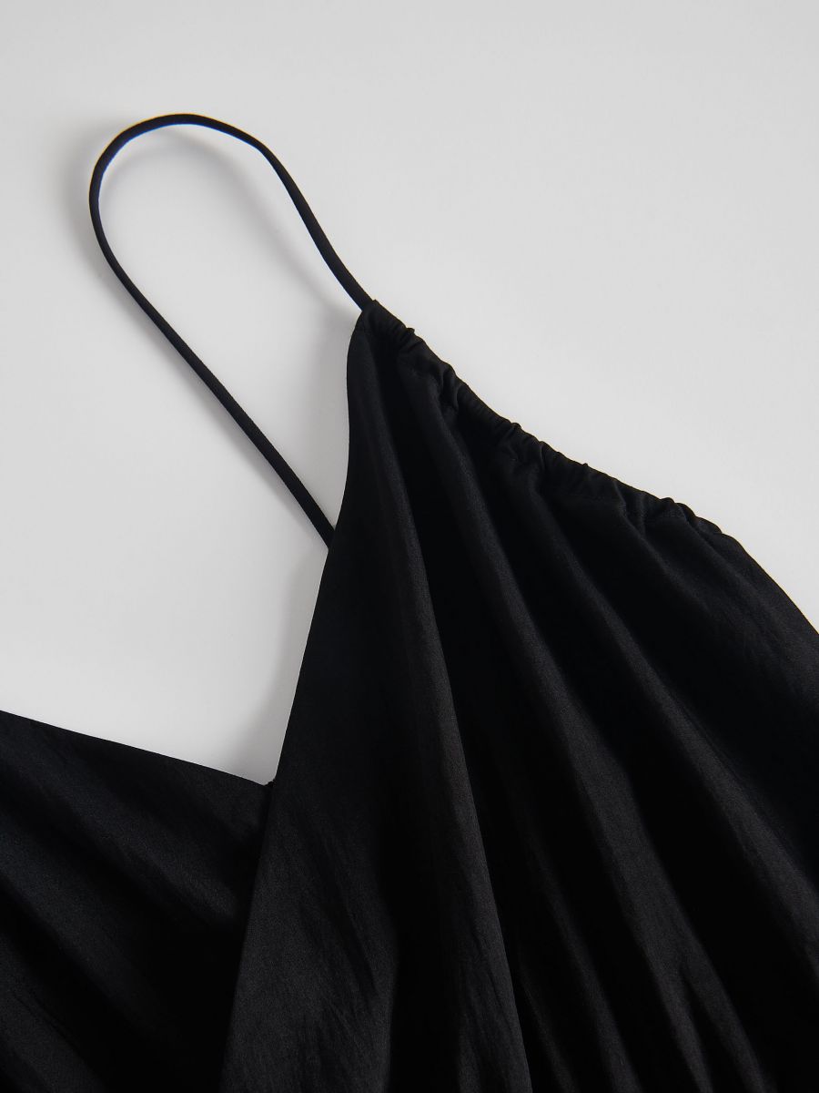 Wrap front viscose rich jumpsuit - black - RESERVED - 6