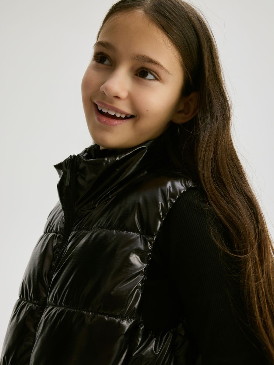 Vest with metallic effect - black - RESERVED - 4