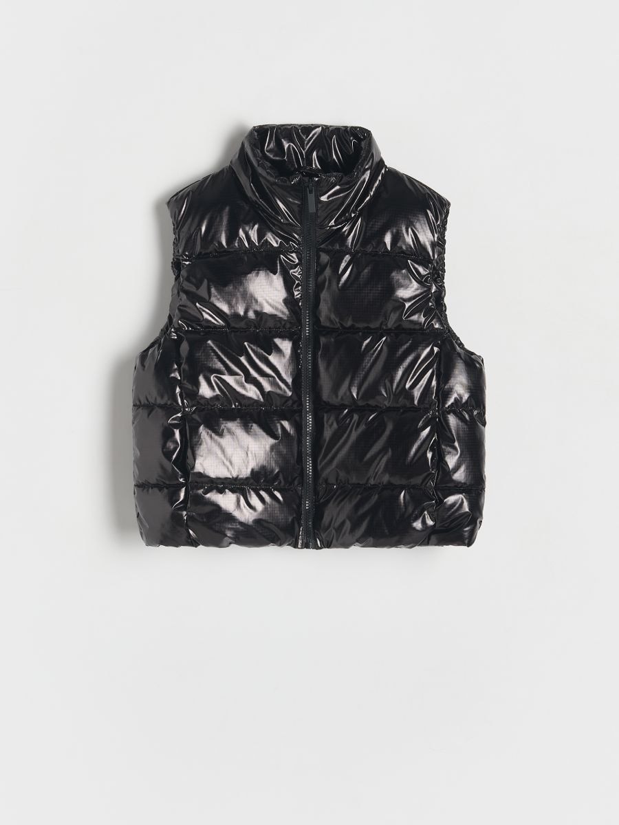 Vest with metallic effect - black - RESERVED - 3