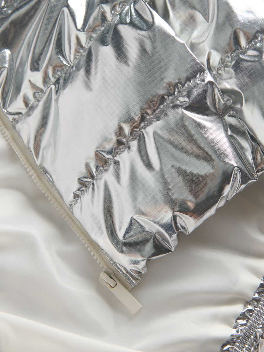 Vest with metallic effect - silver - RESERVED - 5