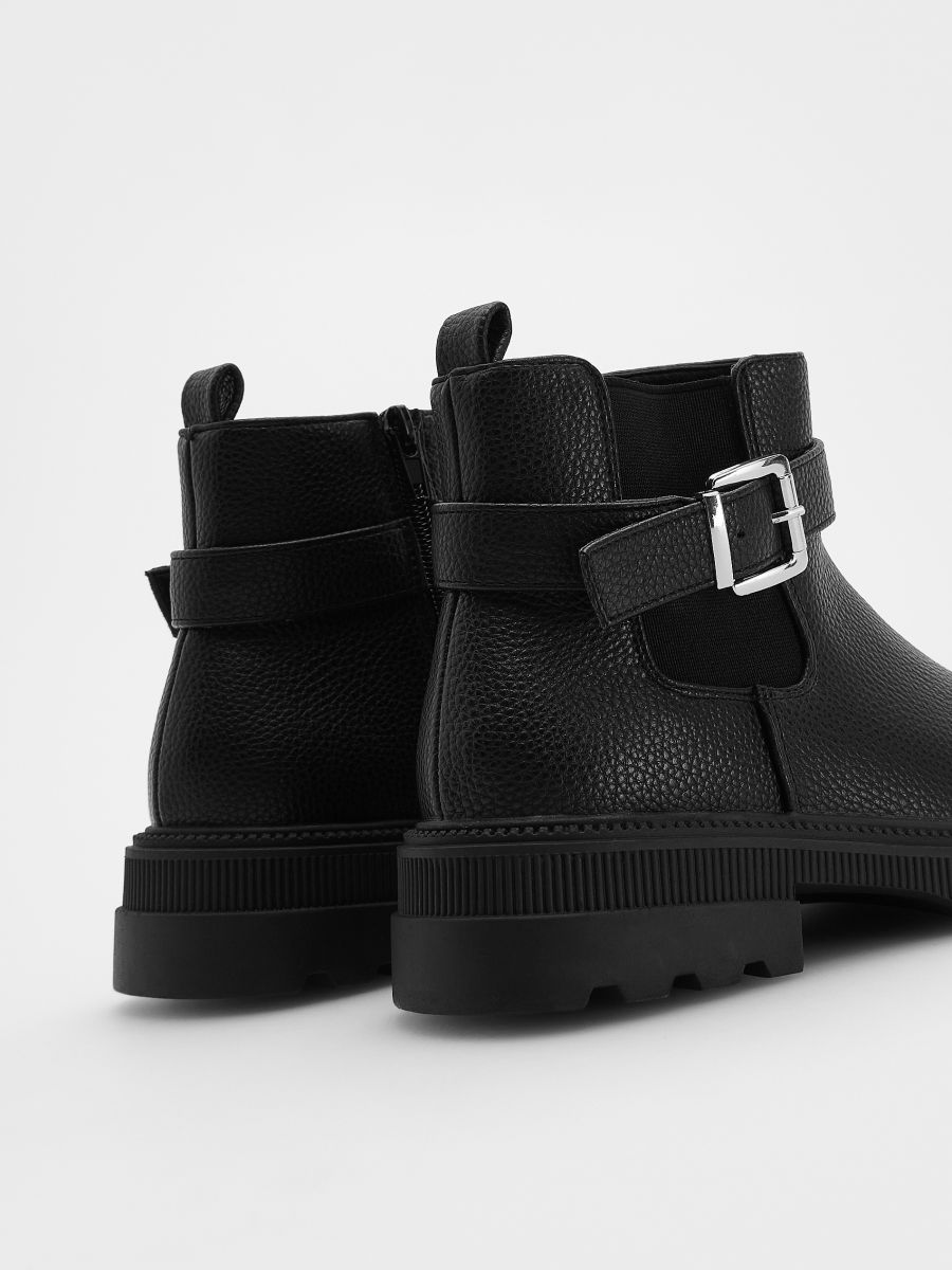 Ankle boots with buckles - black - RESERVED - 2