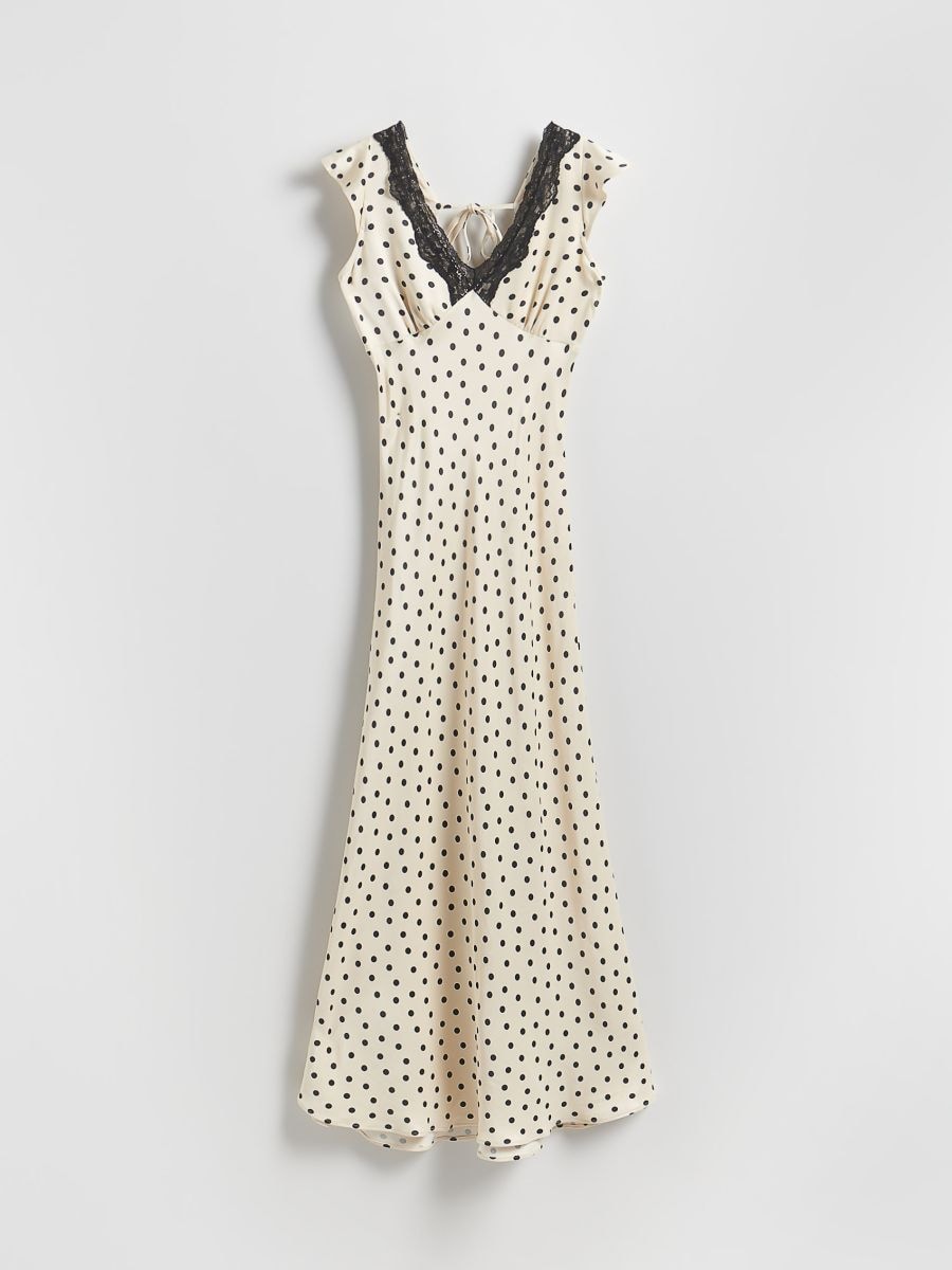 Kleid aus Viskose - creme - RESERVED