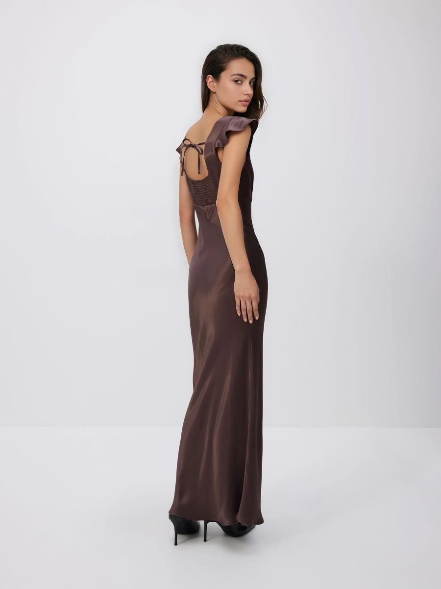 Viscose dress - brown - RESERVED