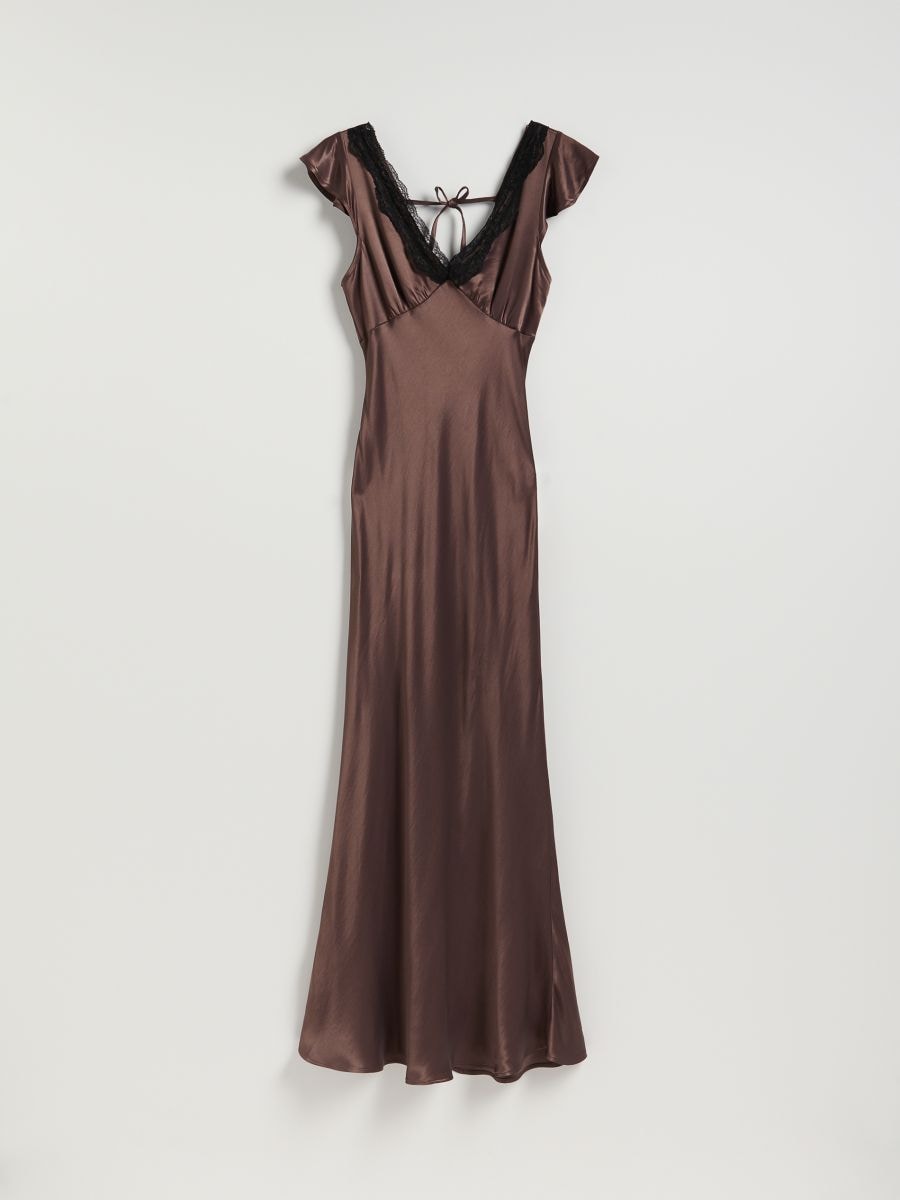 Viscose dress - brown - RESERVED