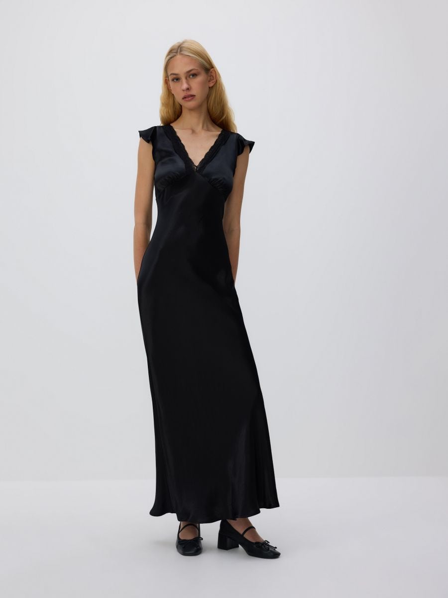 Rochie din viscoză - negru - RESERVED