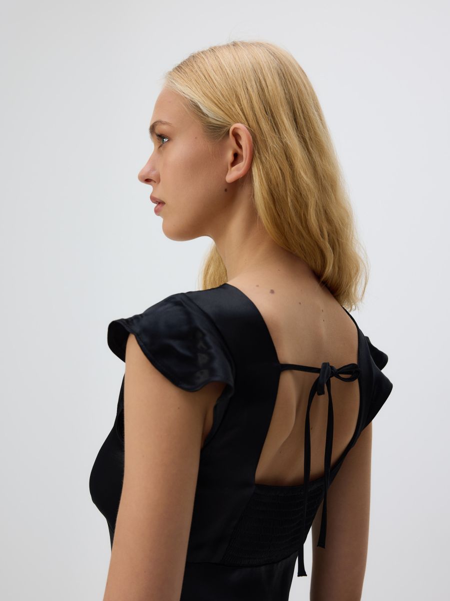 Sukienka z wiskozy Kolor czarny - RESERVED - 530FB-99X