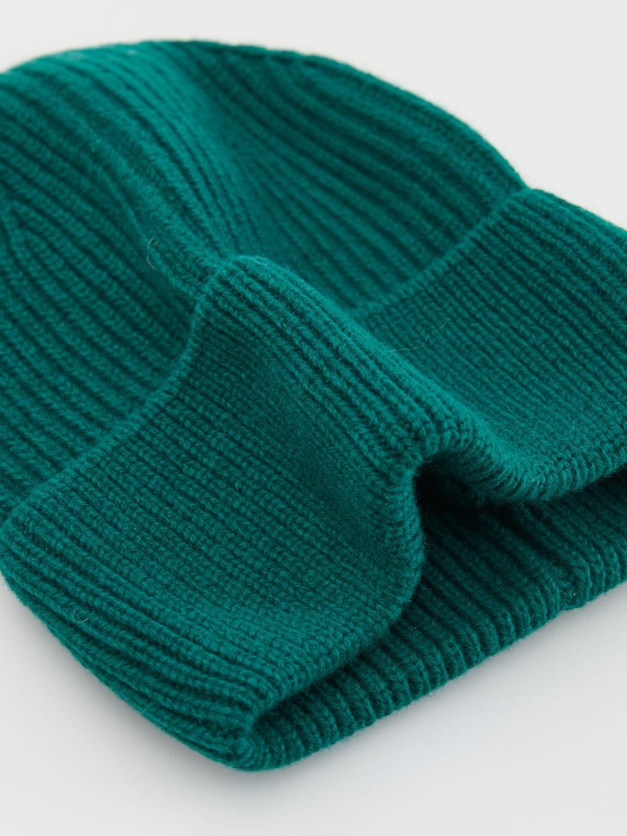 Wool beanie - dark green - RESERVED - 2