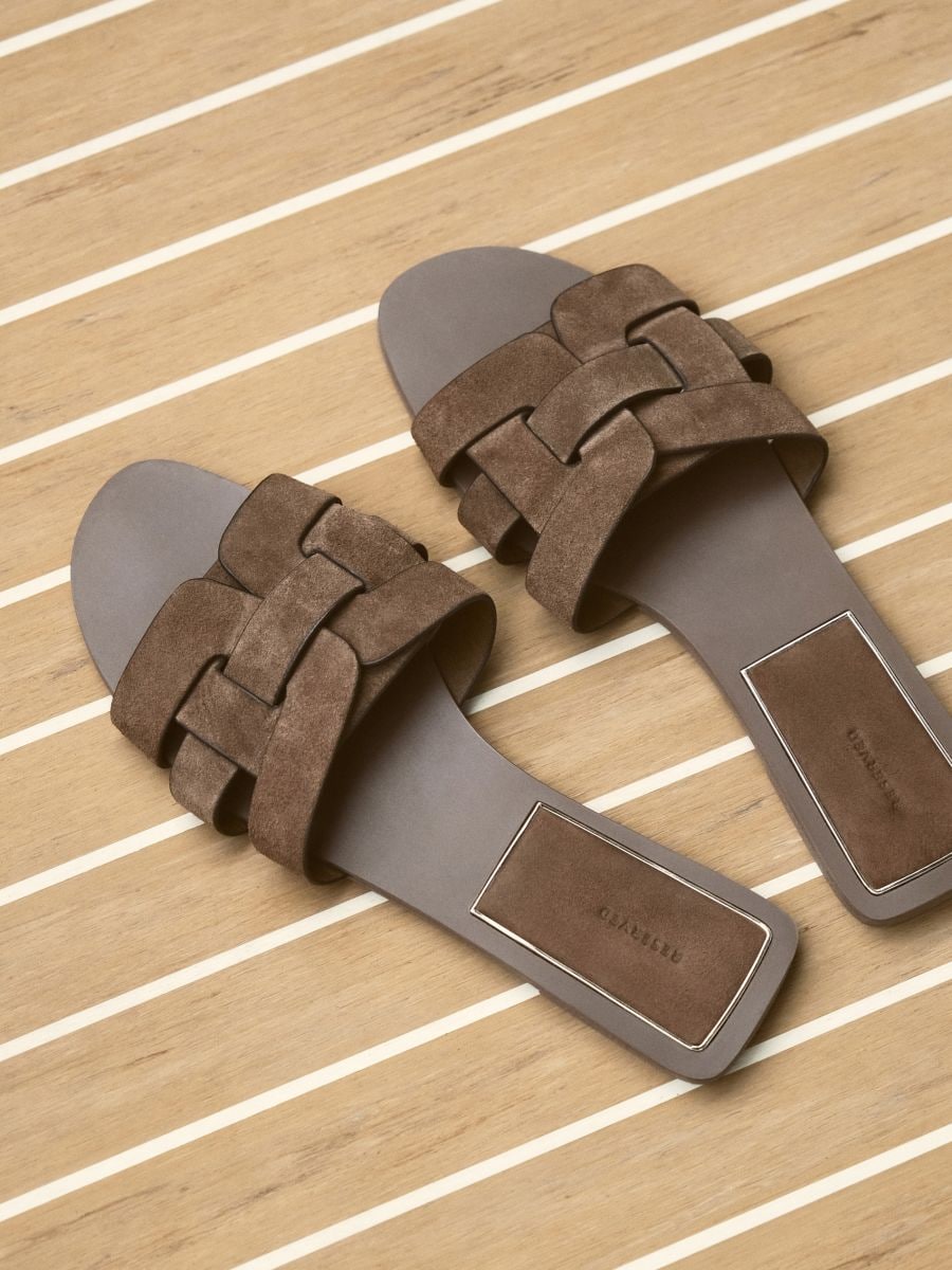 Suede slides - beige - RESERVED - 6