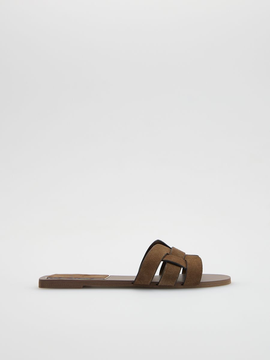 Suede slides - beige - RESERVED - 2