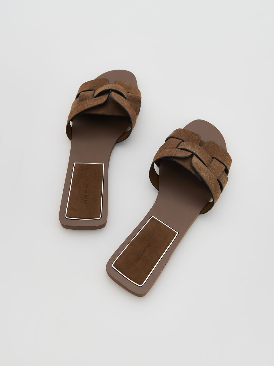 Tofflor i mocka - BEIGE - RESERVED - 3