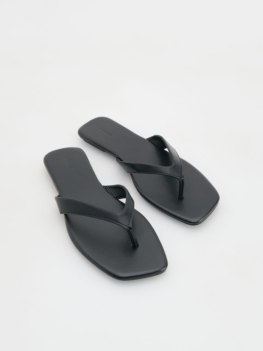 Ciabatte in pelle - nero - RESERVED - 4