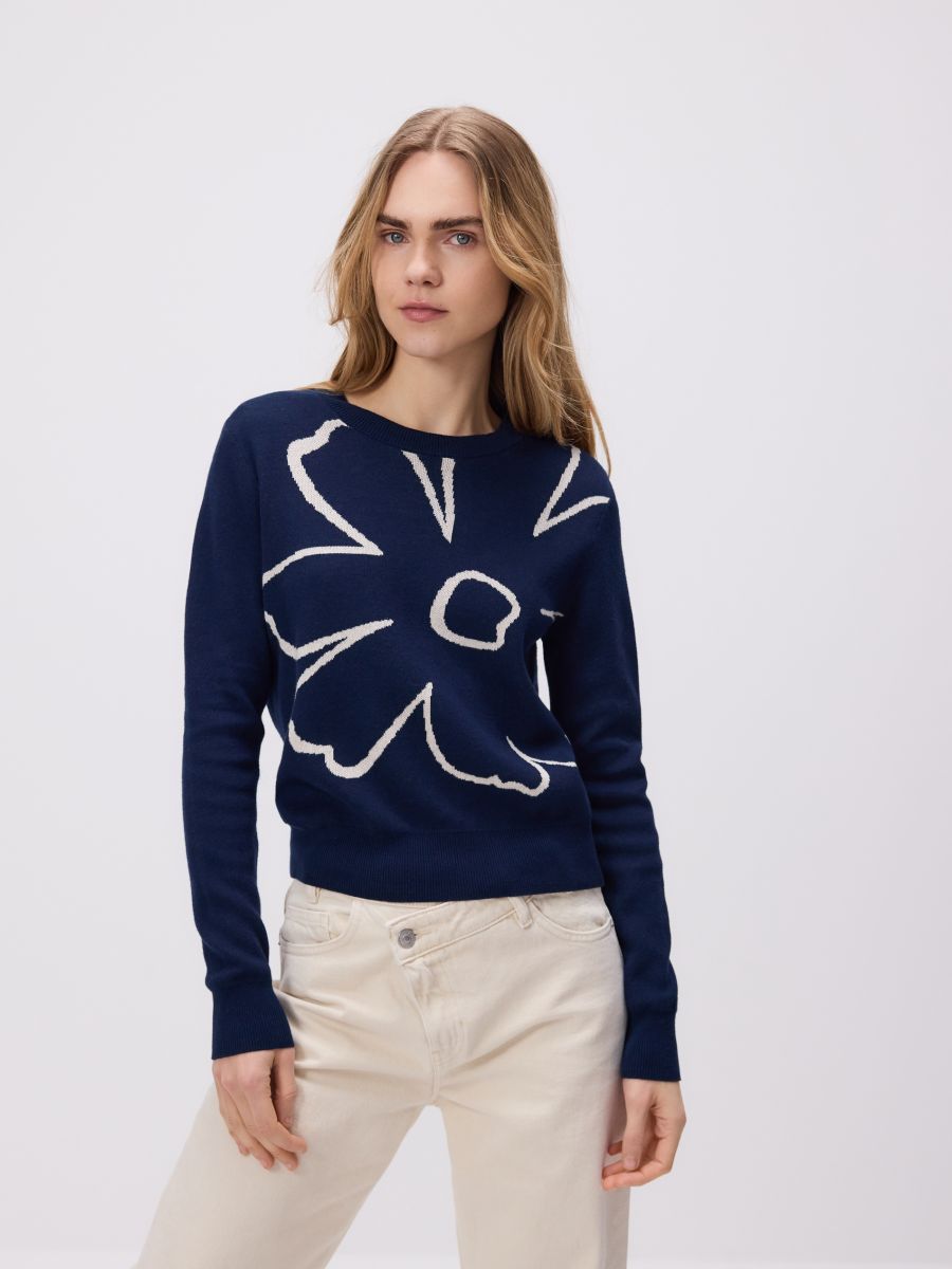 Jumper with print - navy - RESERVED - 3