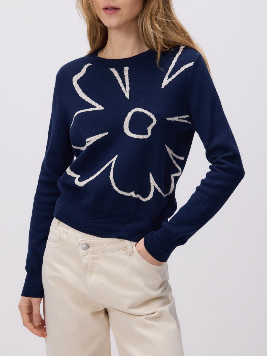 Jumper with print - navy - RESERVED - 3