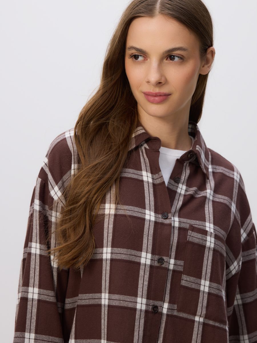 その他 TEN CHECK SHIRT XL BROWN Comfy Check Shirt / Beige | andy8sam