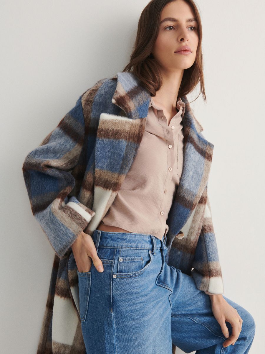 Zweireihiger Oversize-Mantel - bunt - RESERVED - 2