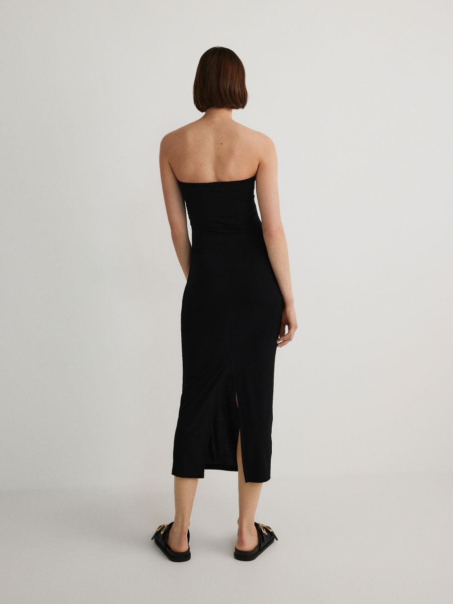 Off shoulder midi dress - black - RESERVED - 3
