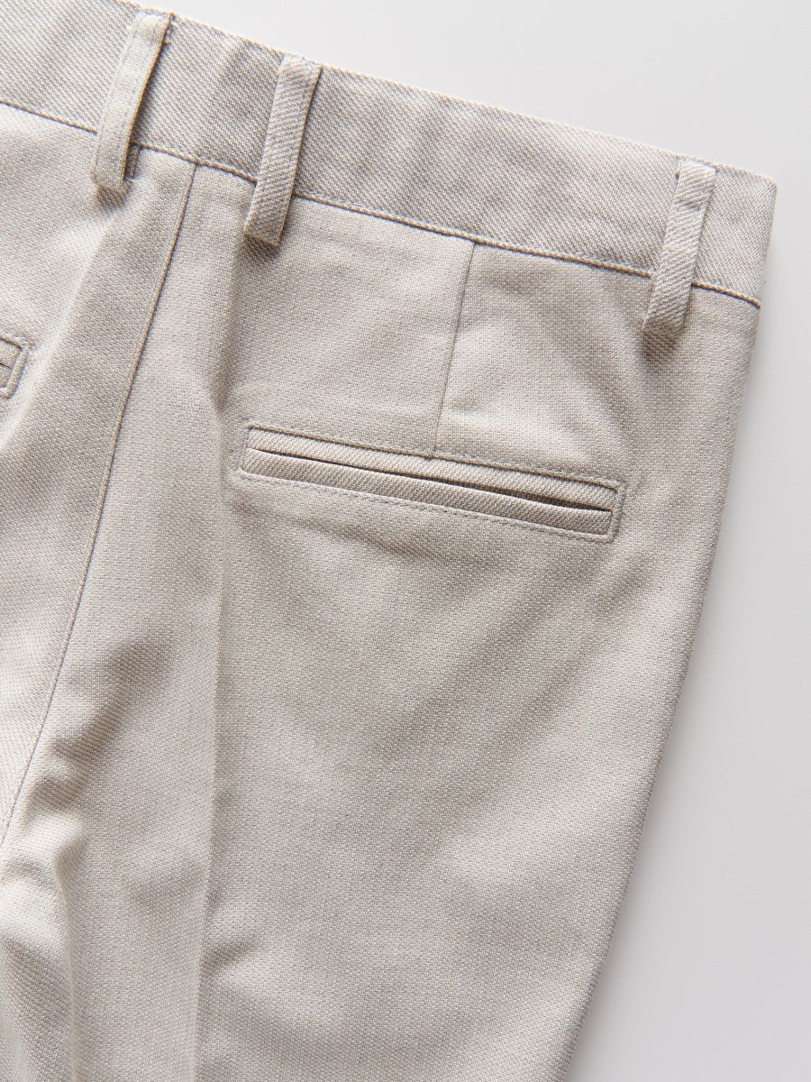 Smart trousers with viscose blend - beige - RESERVED - 4