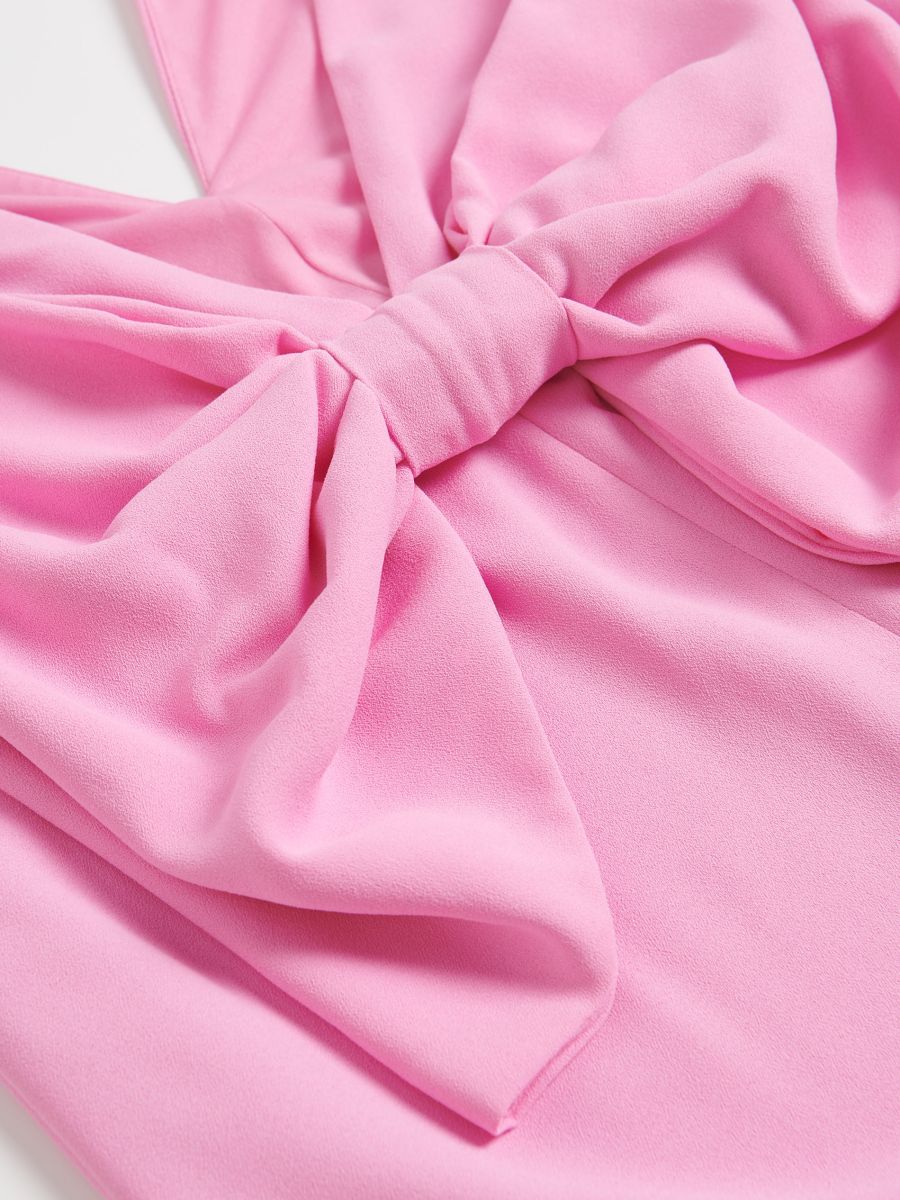 Haljina sa mašnom na leđima - pink - RESERVED - 5