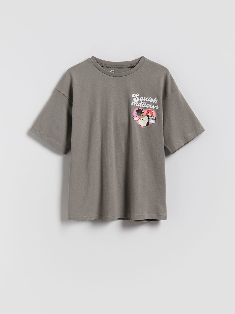 GIRLS` T-SHIRT - dark grey - RESERVED