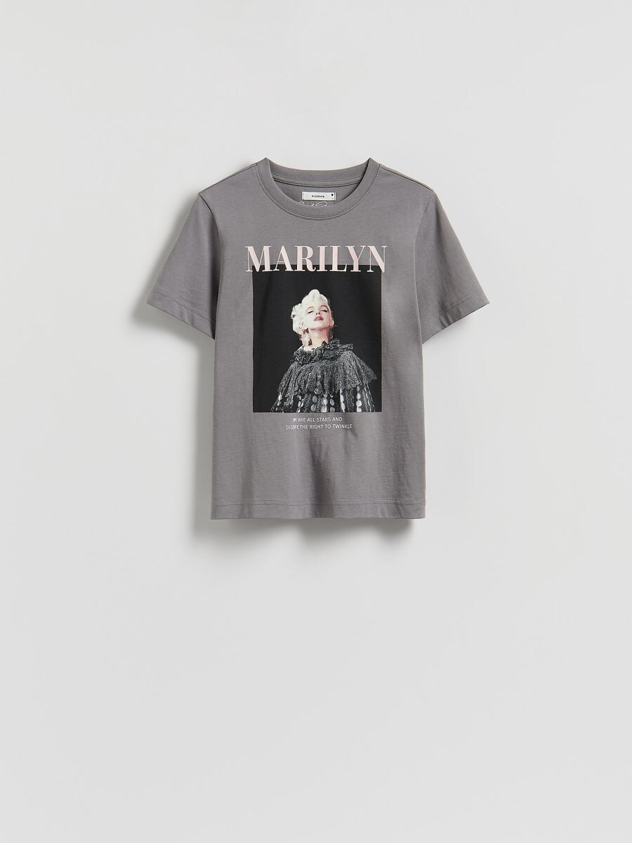Marilyn Monroe T-shirt - dark grey - RESERVED