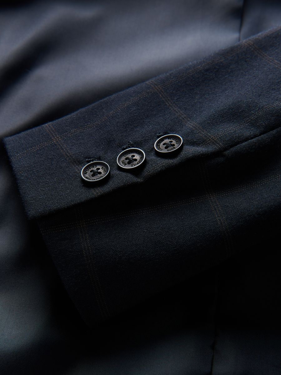Regular fit blazer - navy - RESERVED - 4