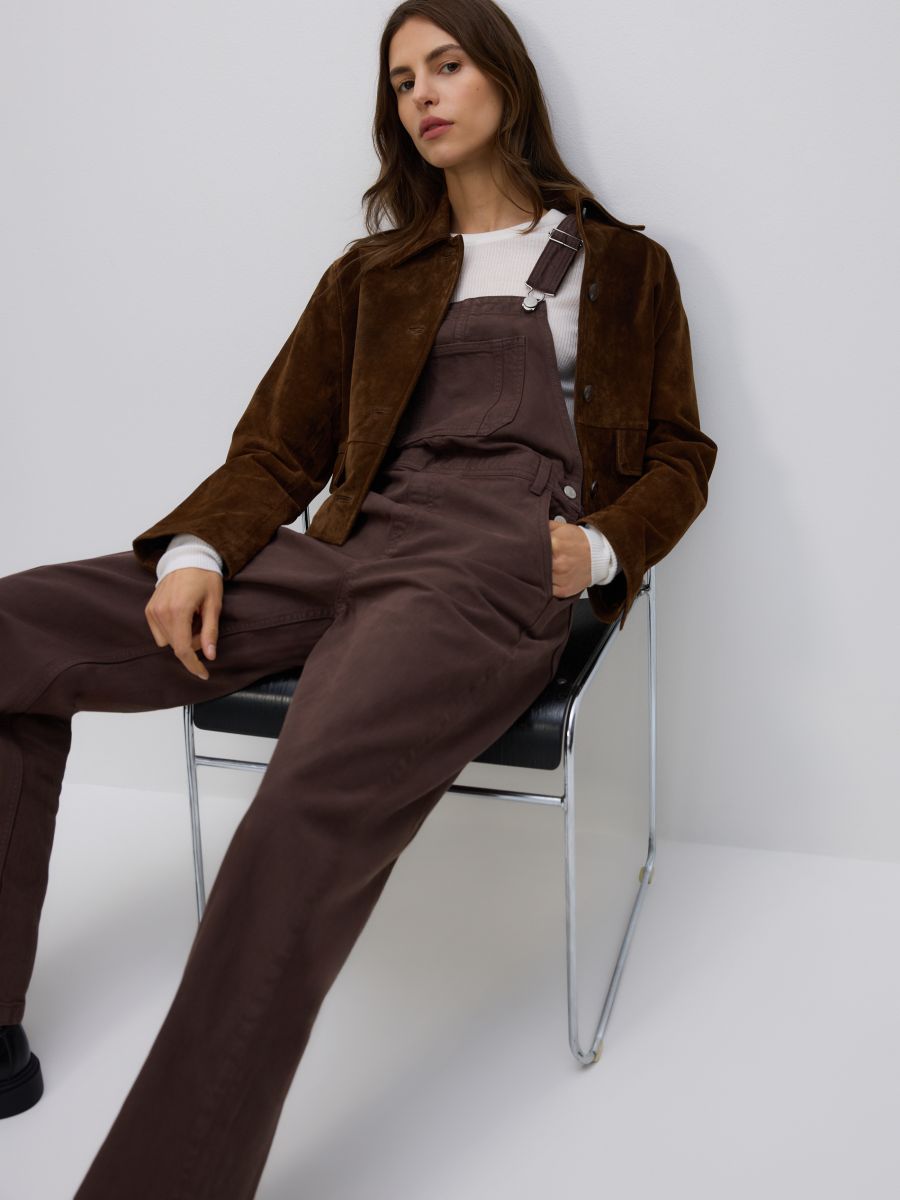 Denim dungarees - brown - RESERVED