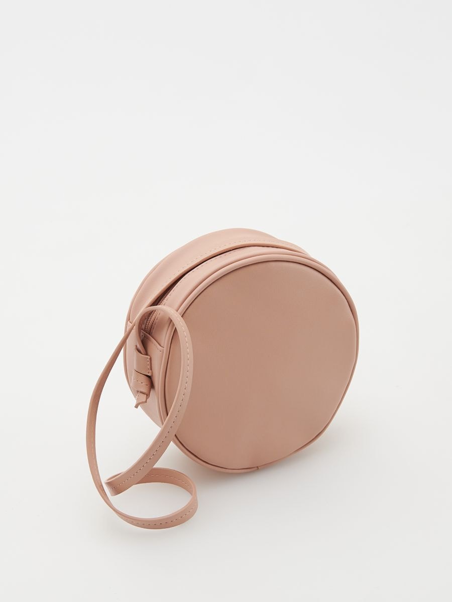 Round bag with appliqué - beige - RESERVED - 4