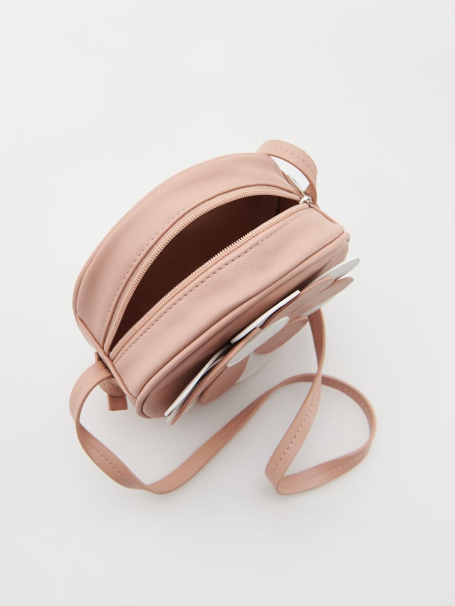 Round bag with appliqué - beige - RESERVED - 6