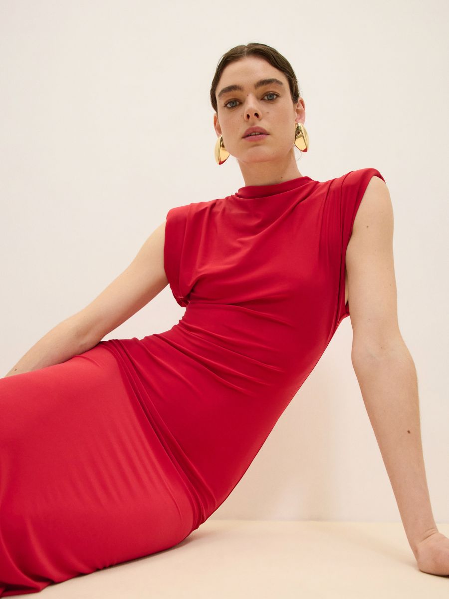 Midi dress - red - RESERVED