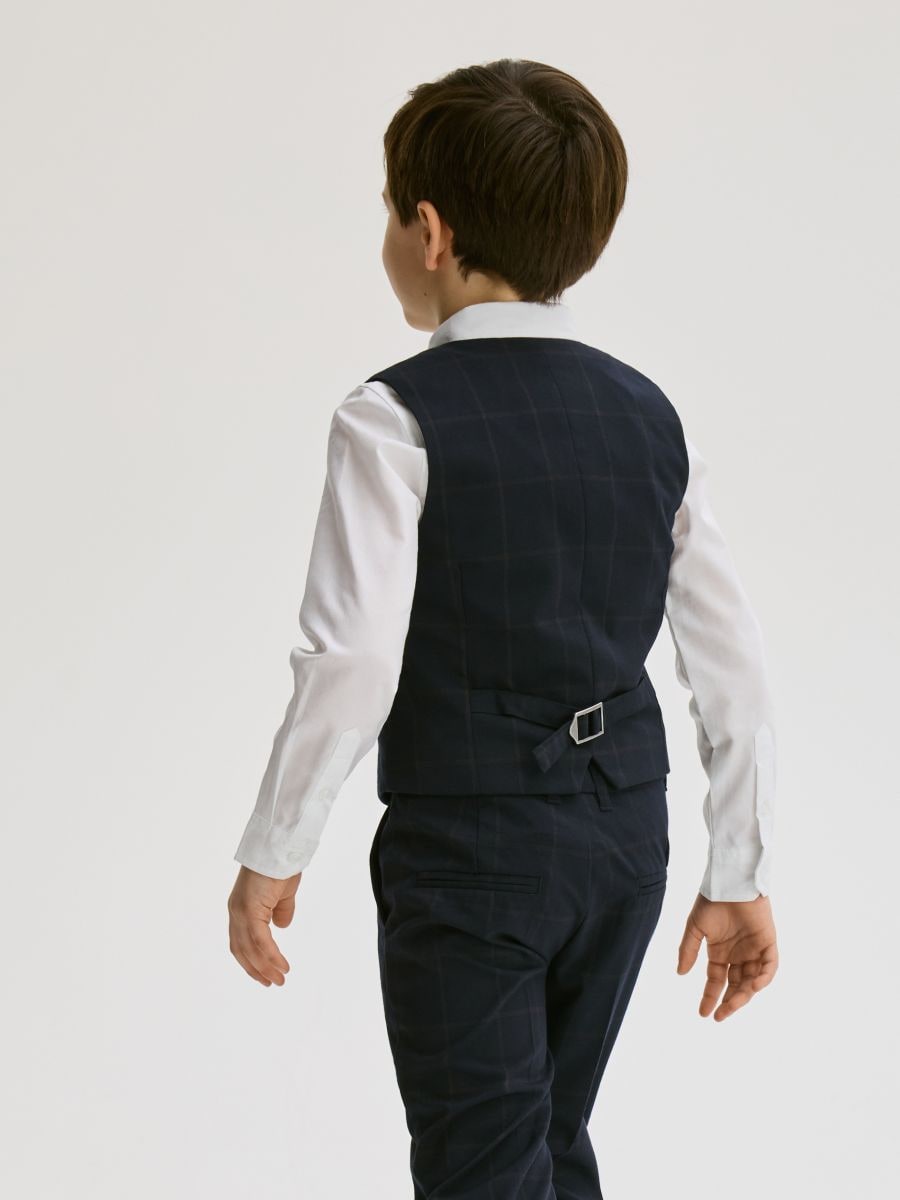 Elegant check vest - navy - RESERVED - 5