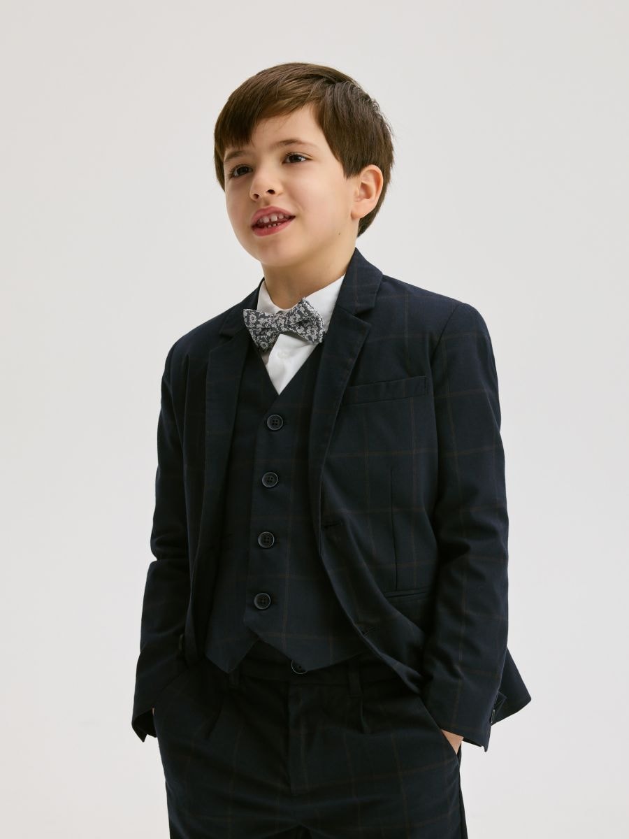 Elegant check vest - navy - RESERVED - 2