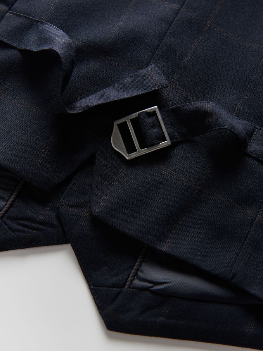 Elegant check vest - navy - RESERVED - 3