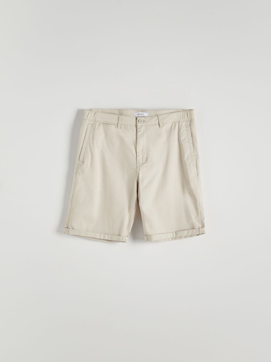 Regular fit chinoshort - beige - RESERVED