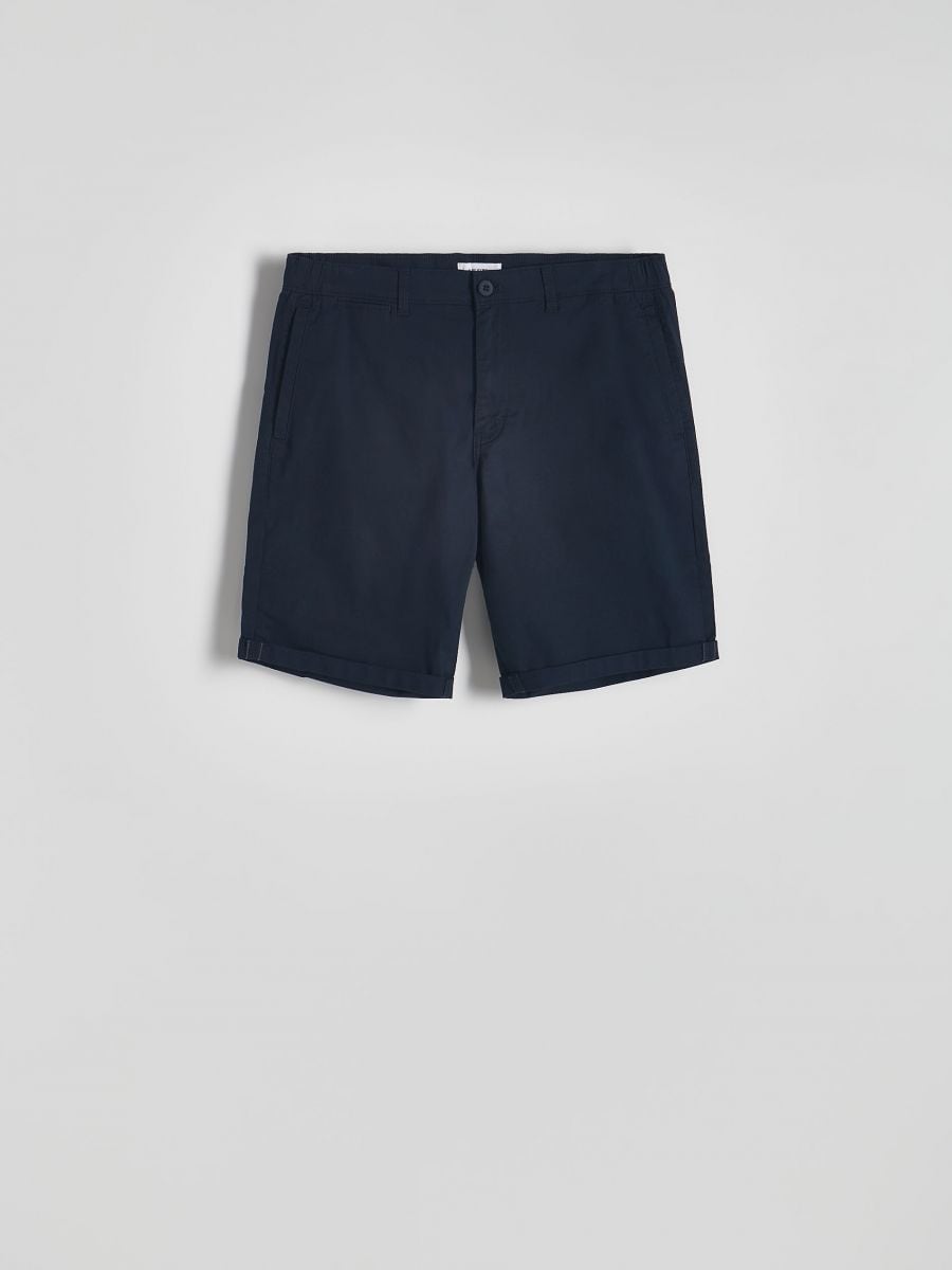 Regular chino shorts - navy - RESERVED
