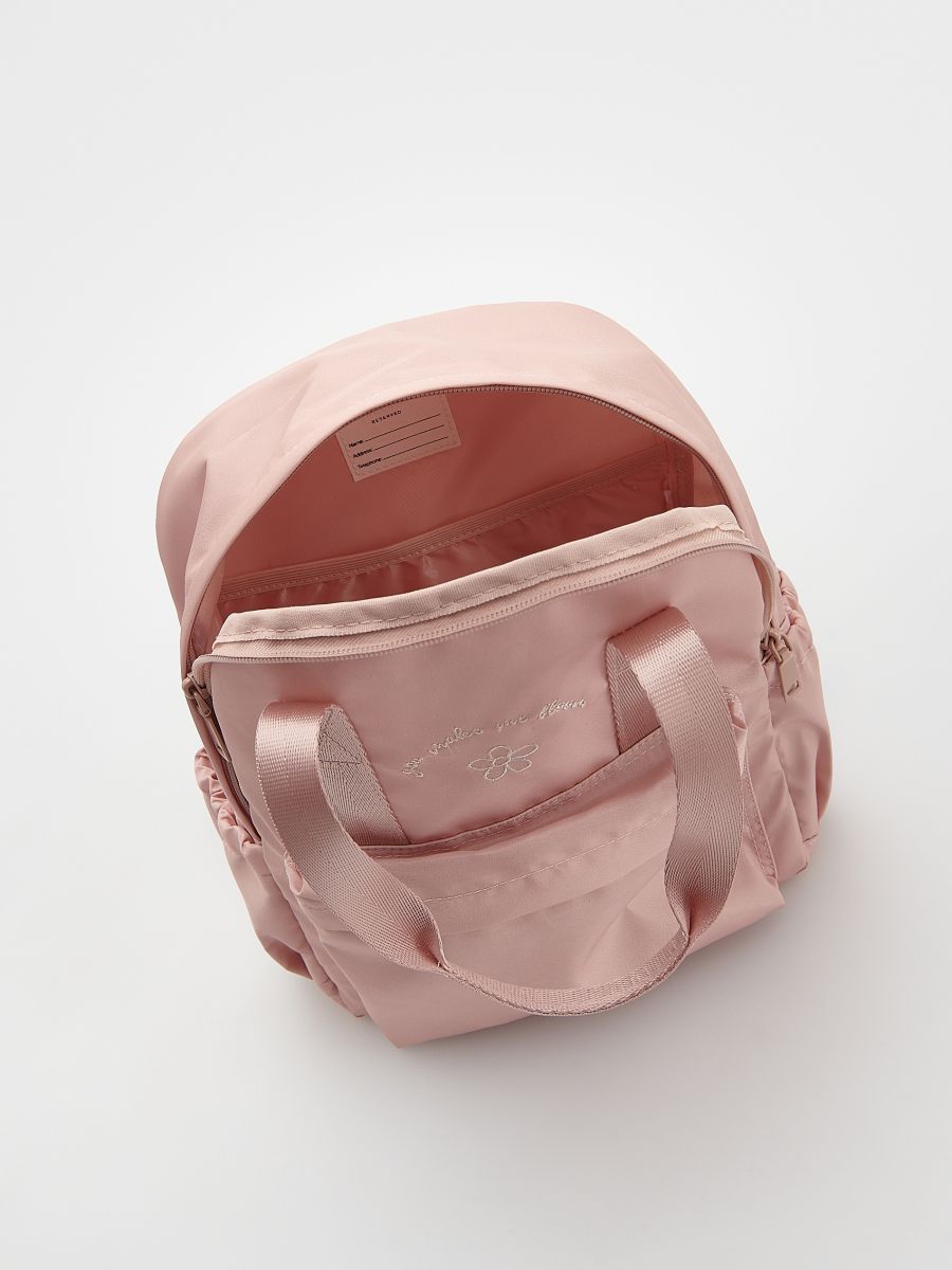 Mochila com bordado - ROSA PASTEL - RESERVED - 7