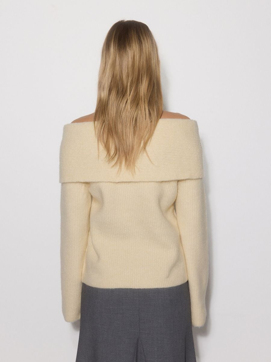 Pull orné d'un nœud - crème - RESERVED - 5