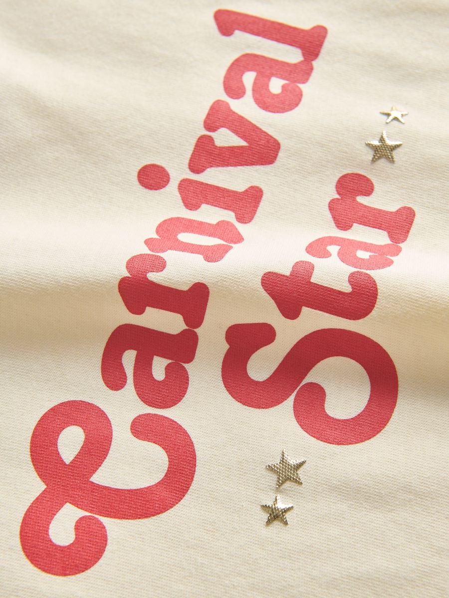 Cotton T-shirt with print - multicolor - RESERVED - 2