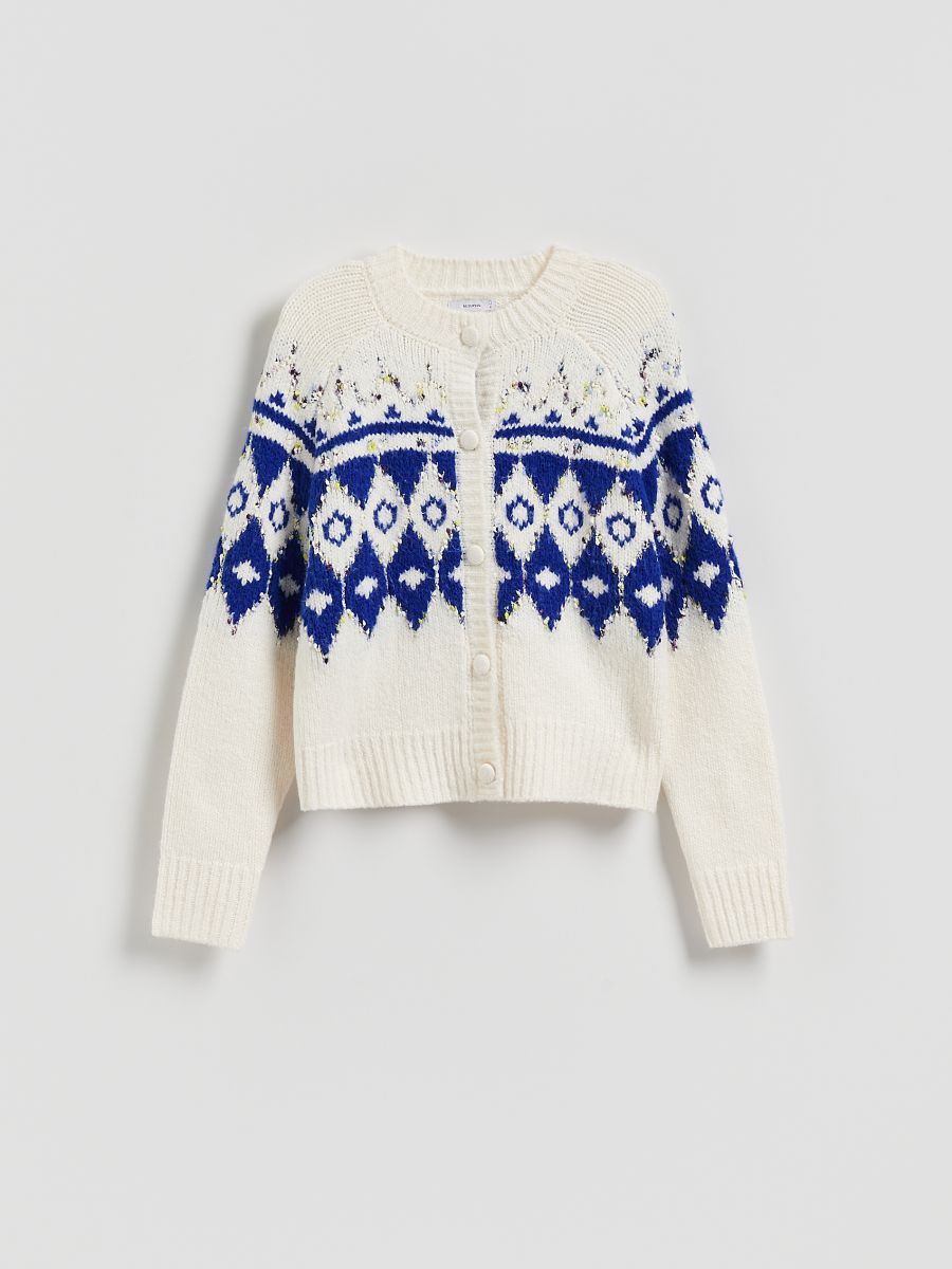Patterned cardigan - blue - RESERVED