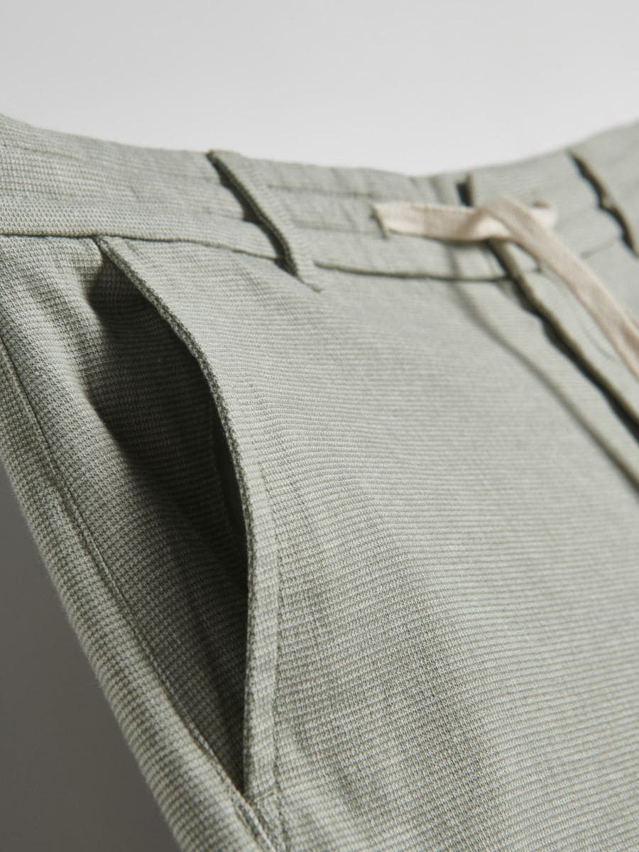 Regular shorts with linen blend - pale green - RESERVED - 2