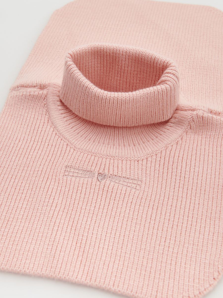 Turtleneck collar with appliqué - pastel pink - RESERVED - 4