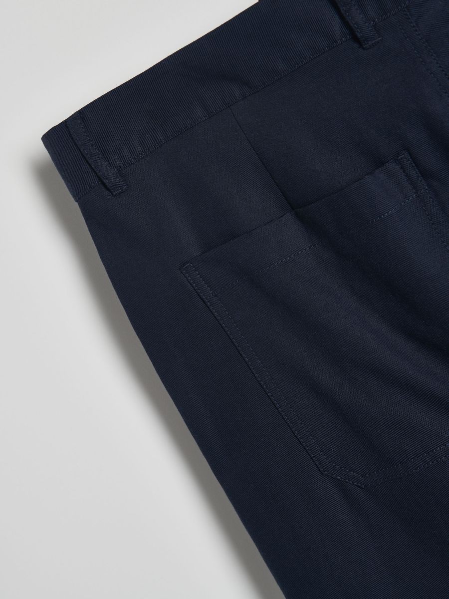Loose shorts with linen blend - navy - RESERVED - 2