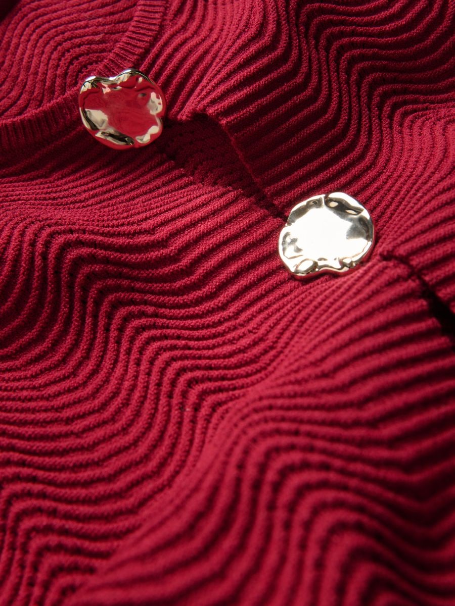 Dress with decorated buttons - red - RESERVED - 6