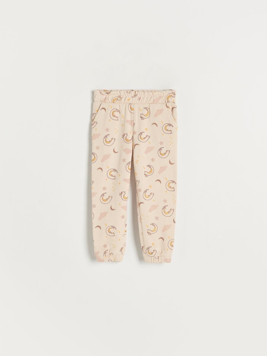 Patterned trousers - beige - RESERVED - 2