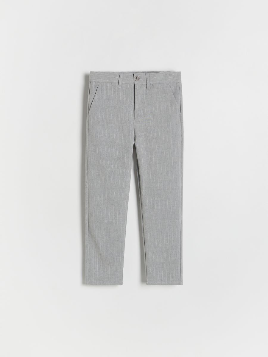 Smart trousers with viscose blend - light grey - RESERVED