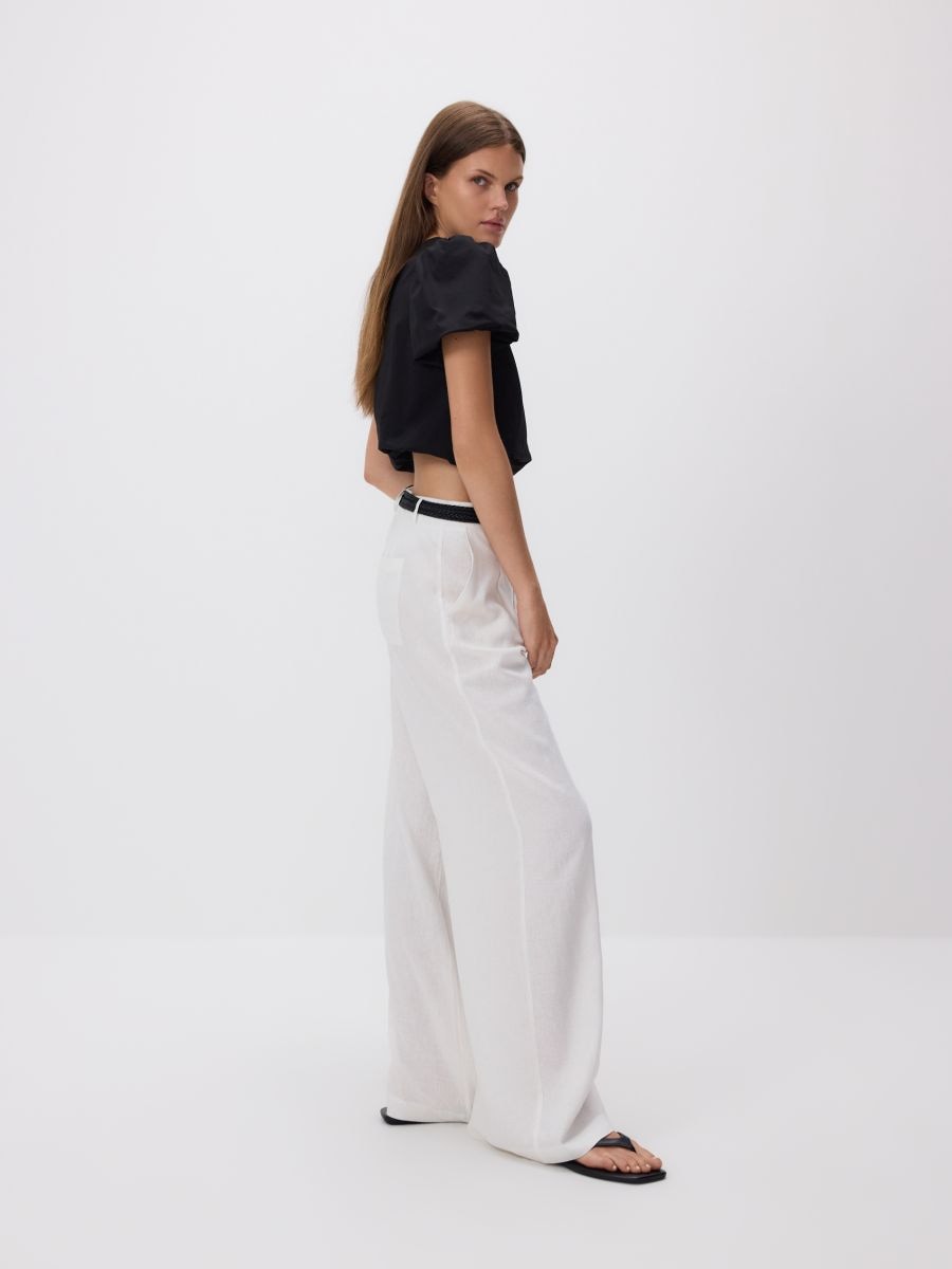 Puff sleeve top - black - RESERVED - 4