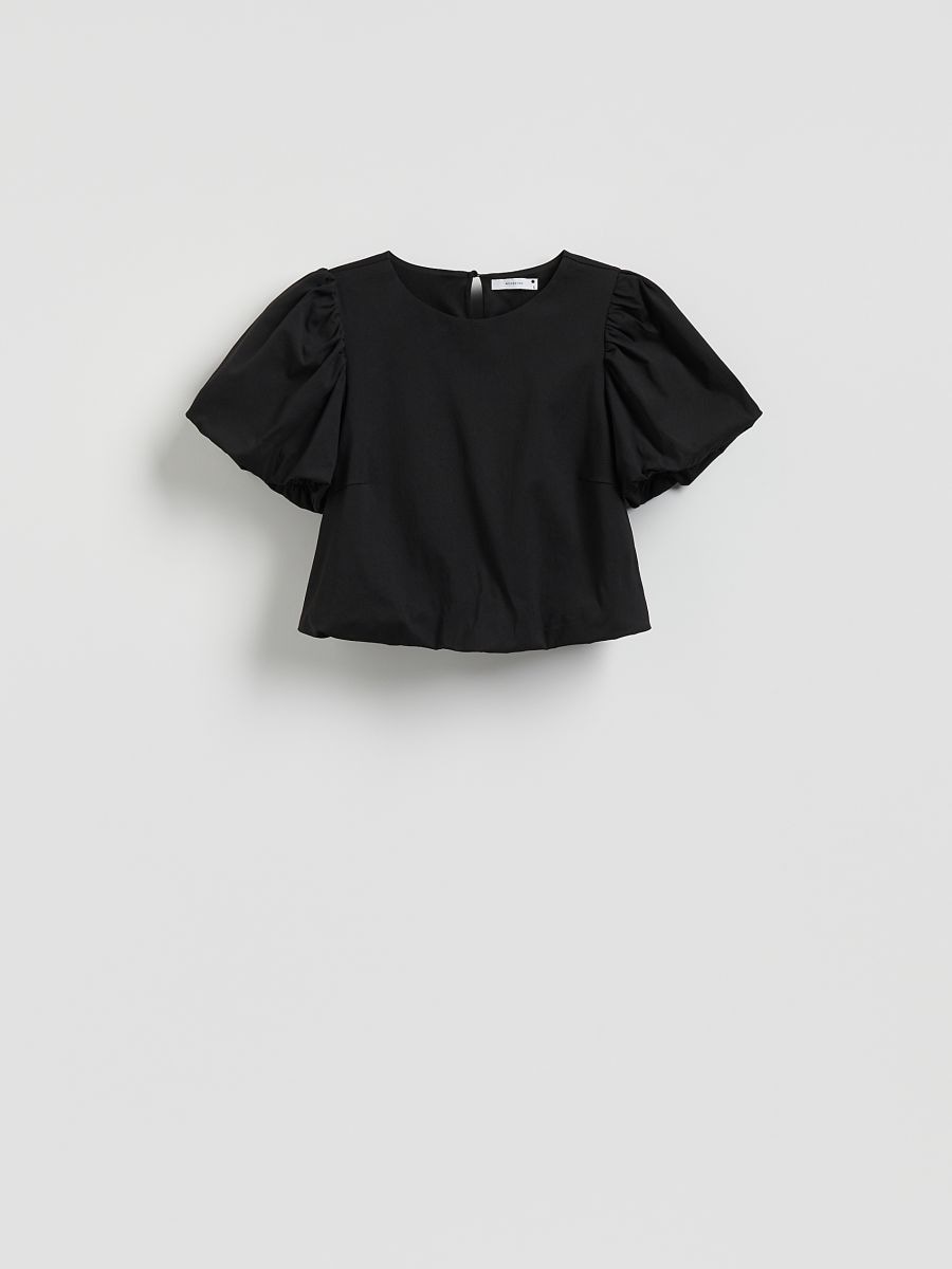 Puff sleeve top - black - RESERVED - 5