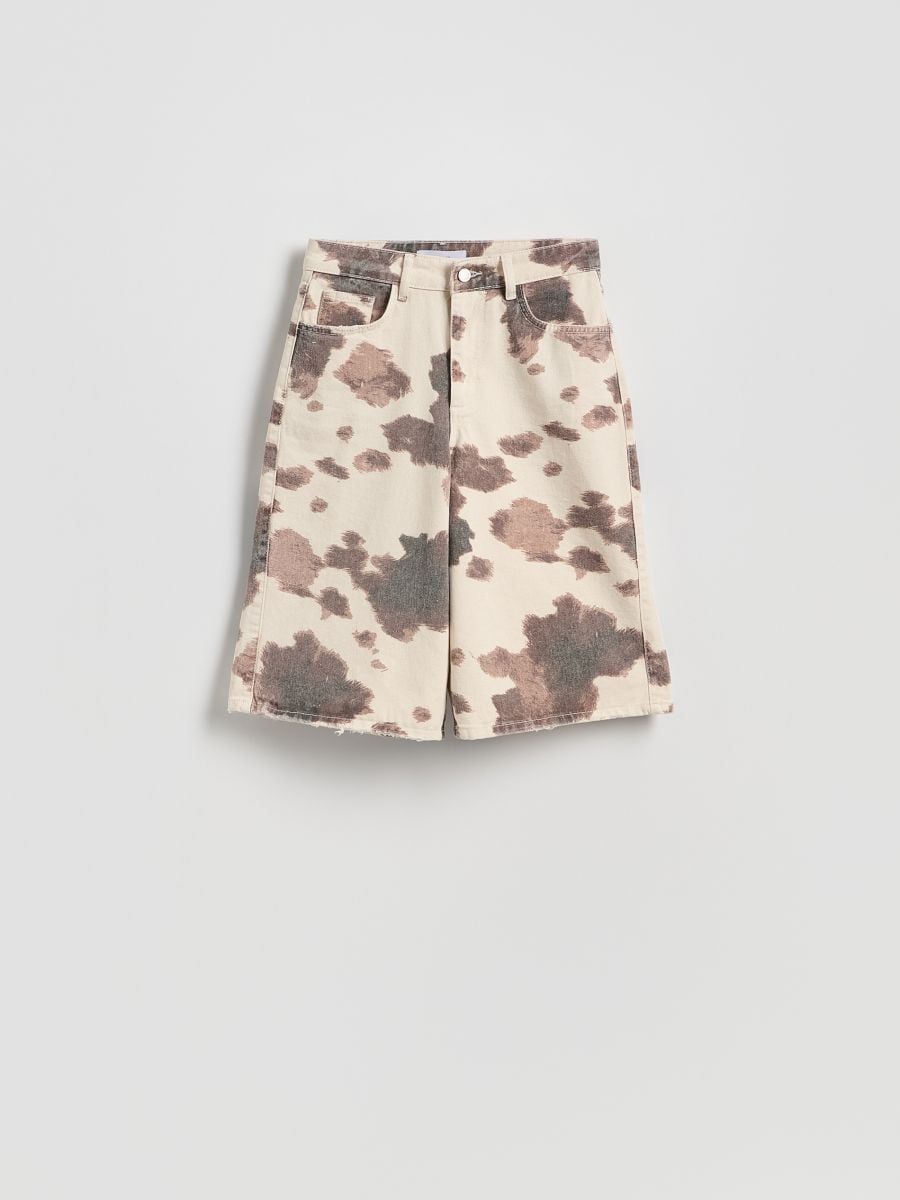 Jeansbermudaer med dyreprint - flerfarvet - RESERVED - 5