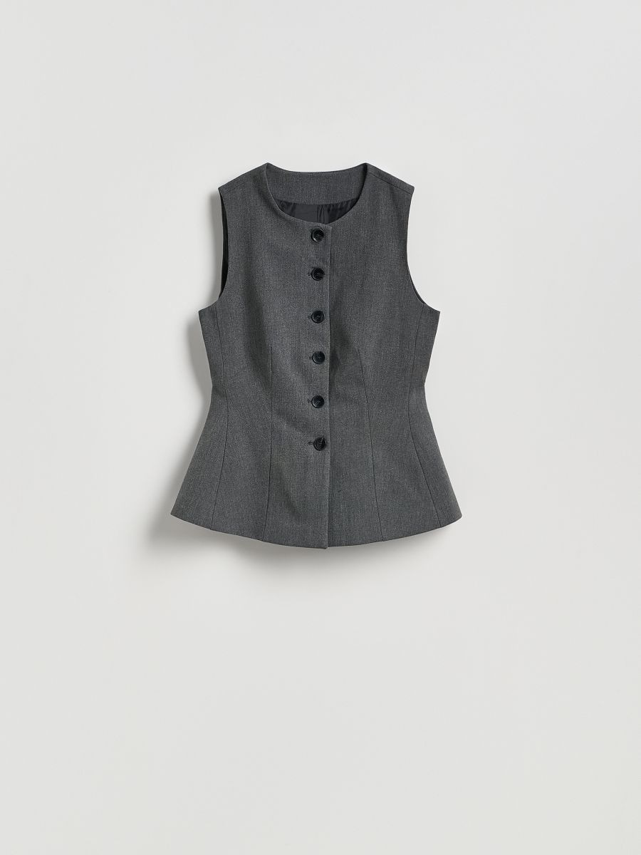 Viscose rich vest - dark grey - RESERVED