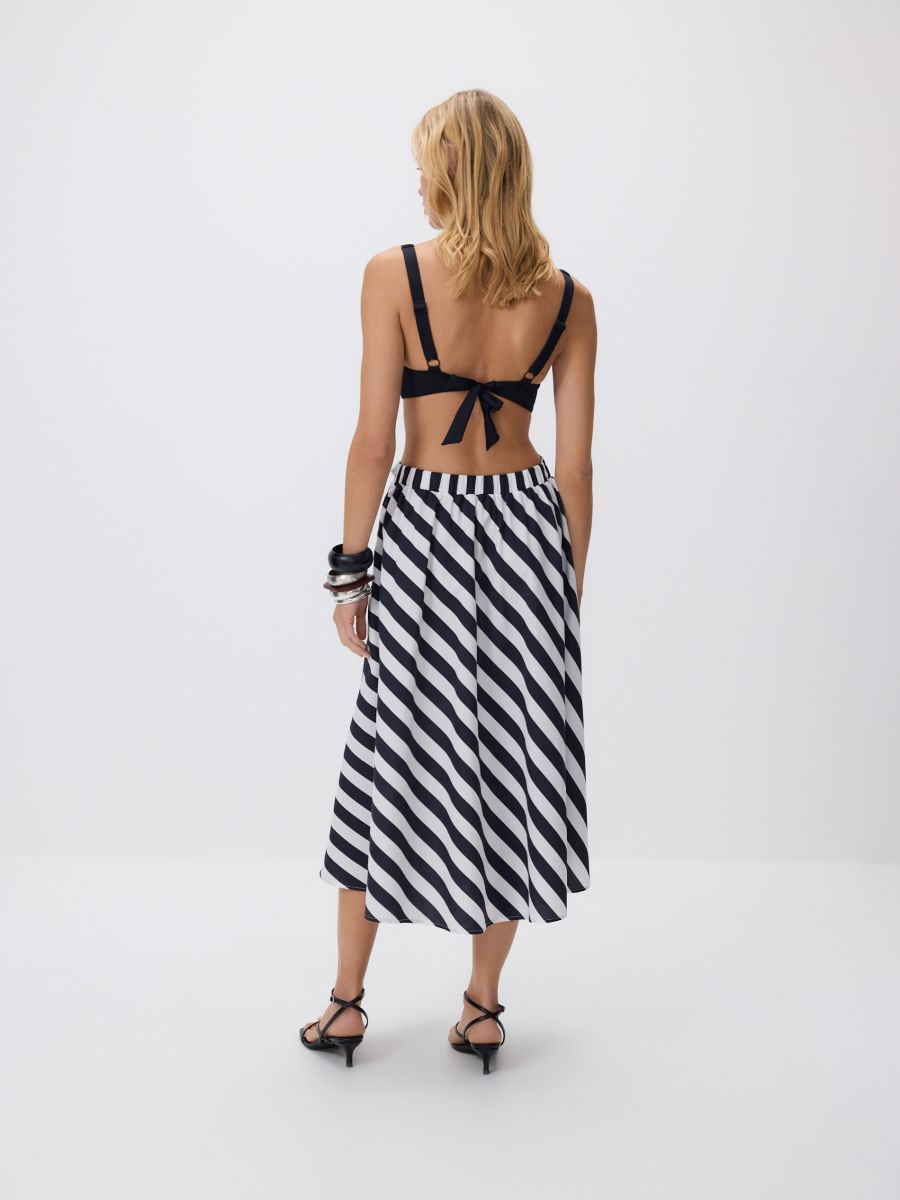 Jupe midi en coton - Marine - RESERVED - 6
